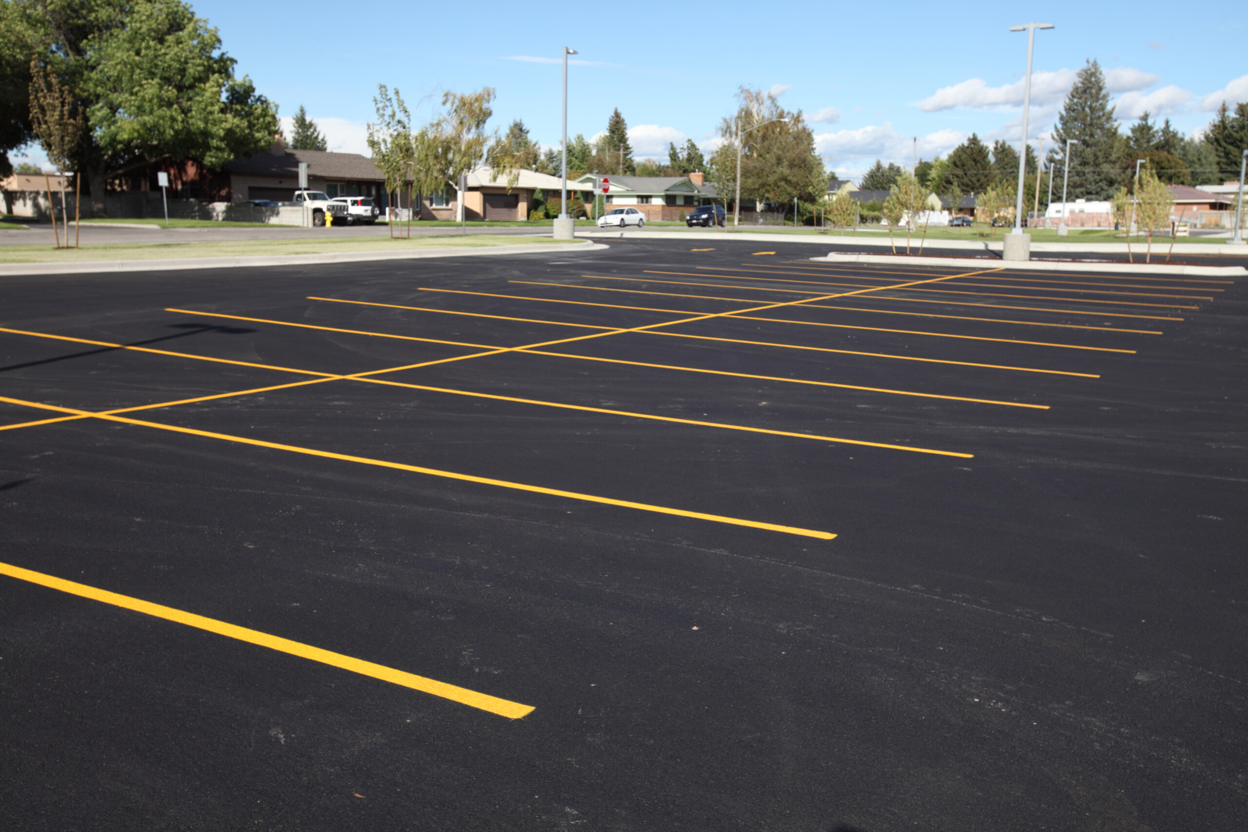 Parking lot striping job 1